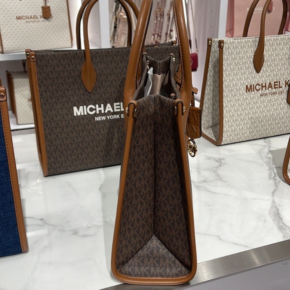 Michael Kors "Mirella" MD EW Tote Brown Shoulder Bag - 35F2G7ZT2B - Picture 3 of 16